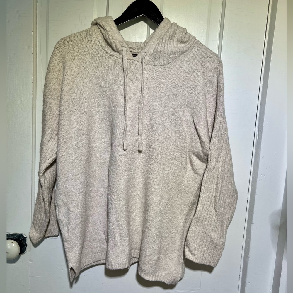 PureJill Cozy Cream Hoodie Sweatshirt super soft textured cottagecore Small